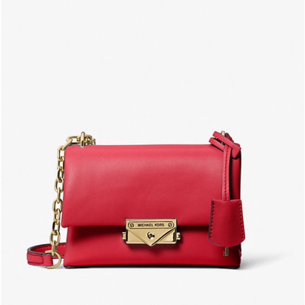 Michael Kors Small CeCe Crossbody Red Leather Bag without bag charm